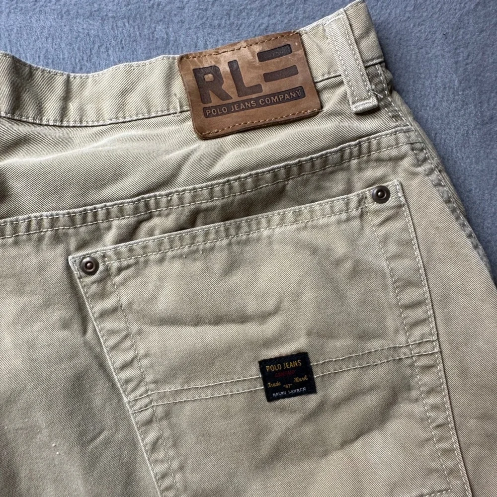 Polo Jeans Co.‎ Carpenter Pants Men 32x32 Tan Cotton Utility Workwear Vintage